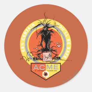 Sticker Rond WILE E. COYOTE™ Acme - 68% Certains que vous serez