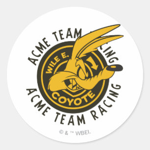 Sticker Rond WILE E. COYOTE™ Acme Team Racing