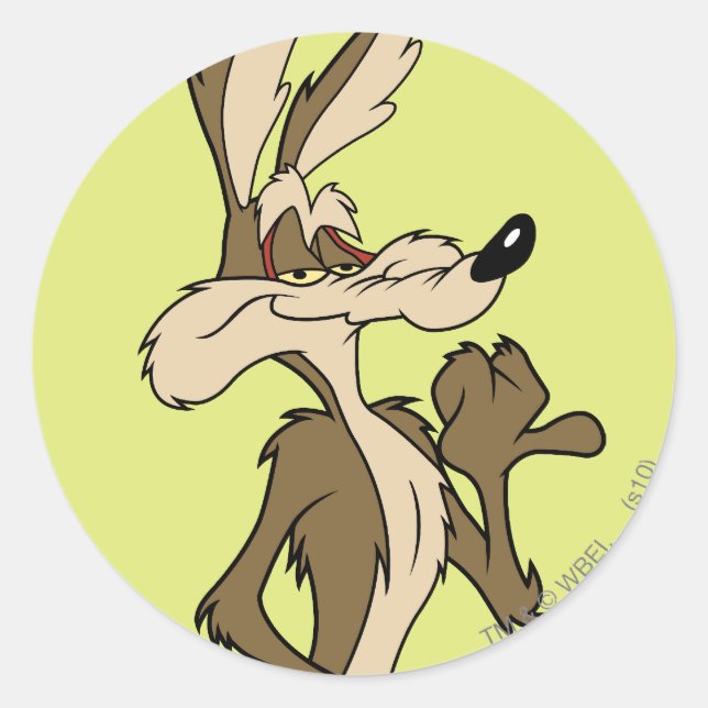Sticker Rond WILE E. COYOTE™ Air Affamé (Devant)