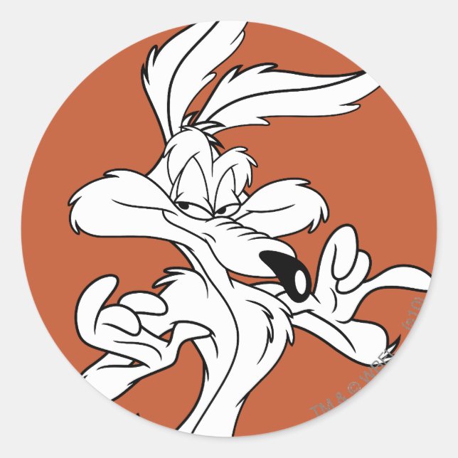 Sticker Rond WILE E. COYOTE™ Air Satisfait (Devant)