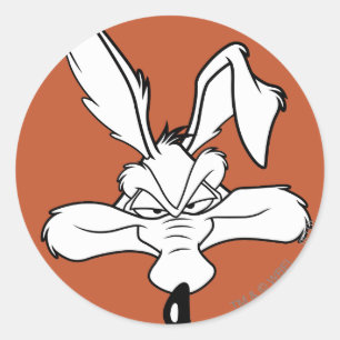 Sticker Rond WILE E. COYOTE™ Happy Head Shot