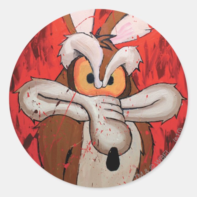 Sticker Rond WILE E. COYOTE™ Red Fury (Devant)