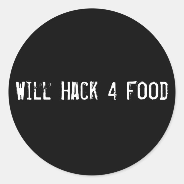Sticker Rond Will Hack 4 nourriture (Devant)