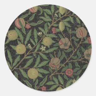 Sticker Rond William Morris Agrumes et grenade