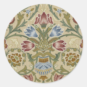 Sticker Rond William Morris Brocade Motif de fond d'écran flora