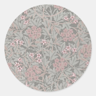 Sticker Rond William Morris Jasmine Motif de fleurs