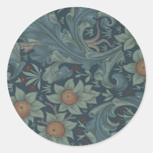 Sticker Rond William Morris Orchard Art Motif