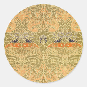 Sticker Rond William Morris Peacock & Dragon Arts & Artisanat