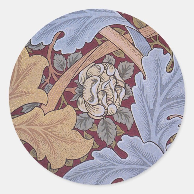 Sticker Rond William Morris - St James 1880 (Devant)
