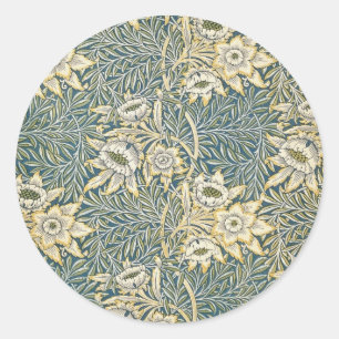 Sticker Rond William Morris Tulip et Willow