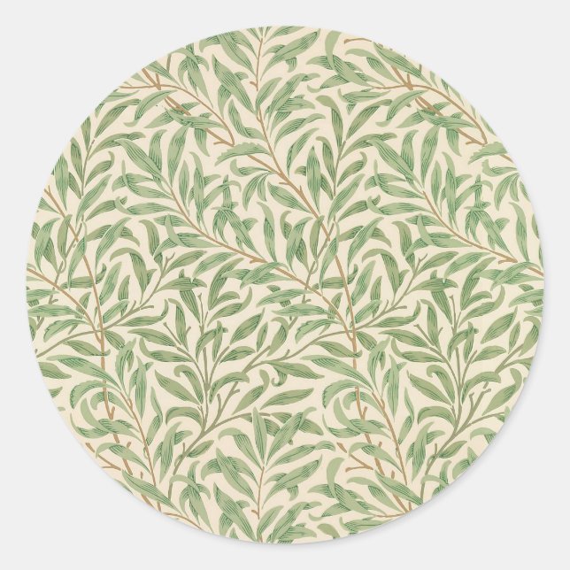 Sticker Rond William Morris Willow Bough Garden Flower Classic (Devant)