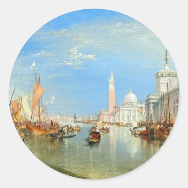 Sticker Rond William Turner - Venise, le Dogana et San Giorgio (Devant)