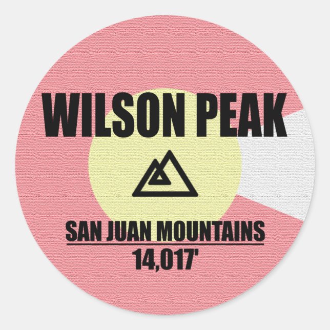 Sticker Rond Wilson Peak (Devant)