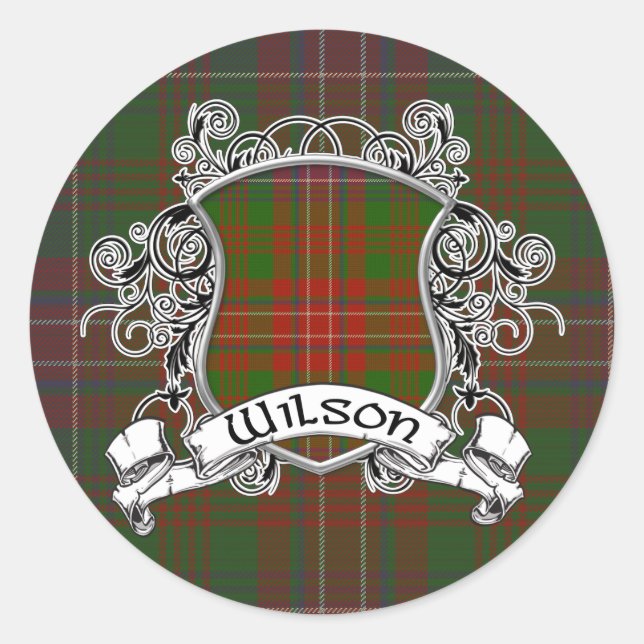 Sticker Rond Wilson Tartan Shield (Devant)