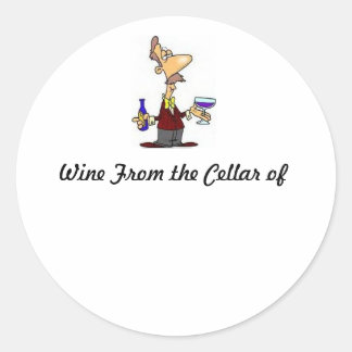 Sticker Rond Wine_Taster, vin de la cave de