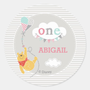 Sticker Rond Winnie le cerf-volant Pooh   Baby Boy