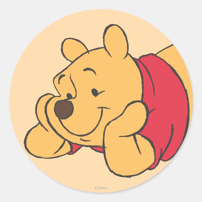 Sticker Rond Winnie l'Ooh 2 (Devant)
