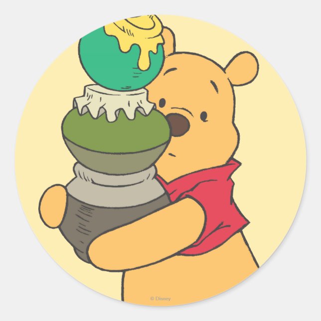 Sticker Rond Winnie l'Ooh 3 (Devant)