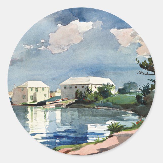 Sticker Rond Winslow Homer, Salt Kettle, Bermuda (Devant)