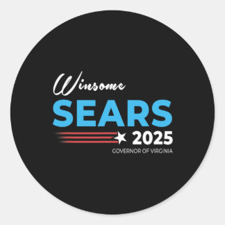 Sticker Rond Winsome Sears Virginia Governor Election 2025 Repu