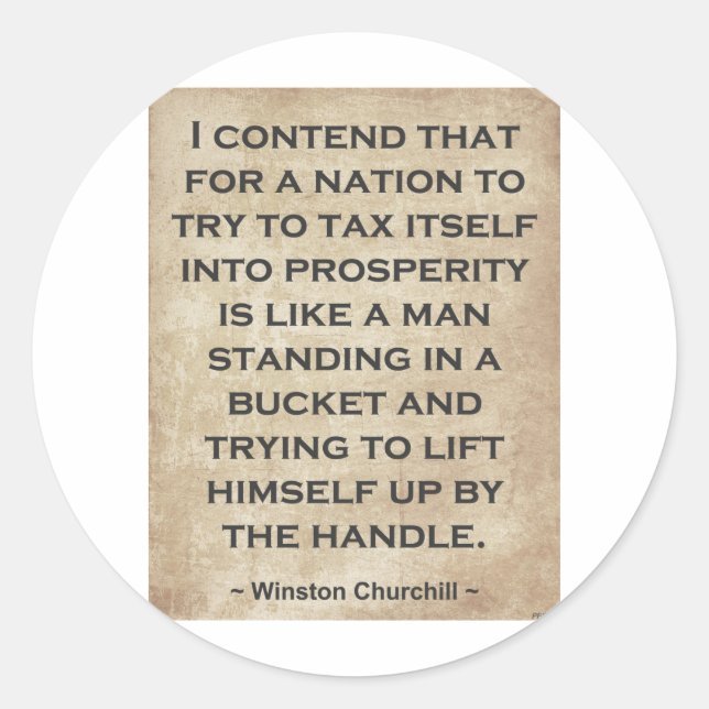 Sticker Rond Winston Churchill #1 (Devant)