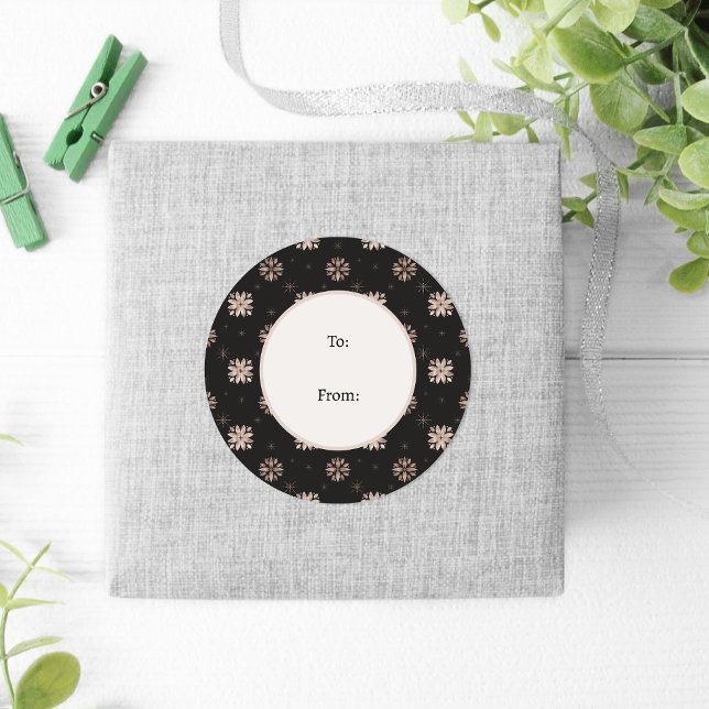 Sticker Rond Winter Nature Faune Noël nordique (Créateur téléchargé)