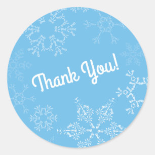 Sticker Rond Winter Onederland Flocon de neige Enfant 1er fête