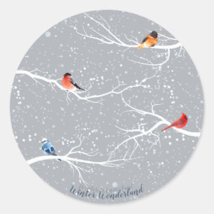 Sticker Rond Winter Wonderland