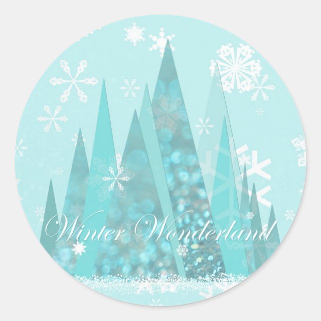 Sticker Rond Winter Wonderland (Devant)
