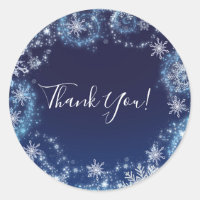 Winter Wonderland Blue & White Snowflakes Favorise