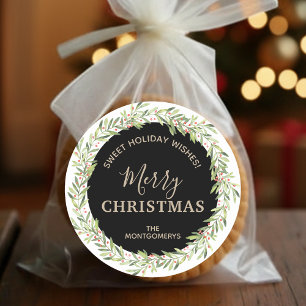 Sticker Rond Wire Noël Maison de vacances Baking