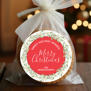 Sticker Rond Wire Noël Maison de vacances Baking