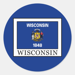 Sticker Rond Wisconsin