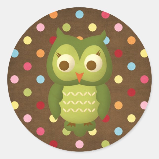 Sticker Rond Wise Owl (Devant)
