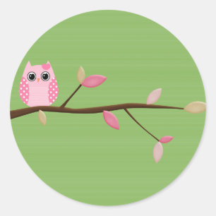 Sticker Rond Wise Owl