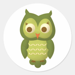 Sticker Rond Wise Owl