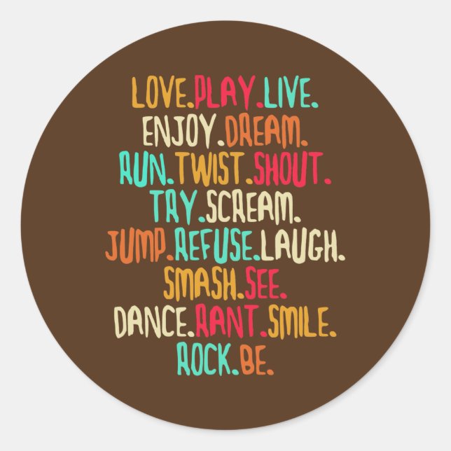 Sticker Rond Wise Yoga Love Signification de la vie Mentor Poèm (Devant)