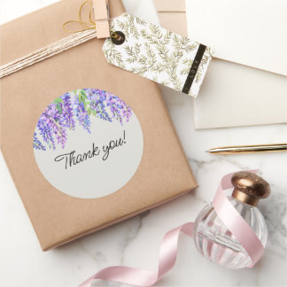 Sticker Rond Wisteria Fleurs violettes Merci de jardin botaniqu