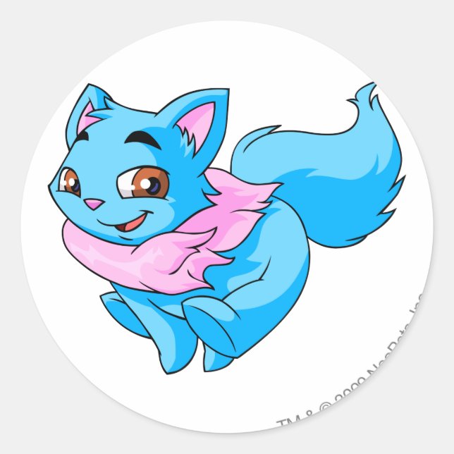 Sticker Rond Wocky Blue (Devant)