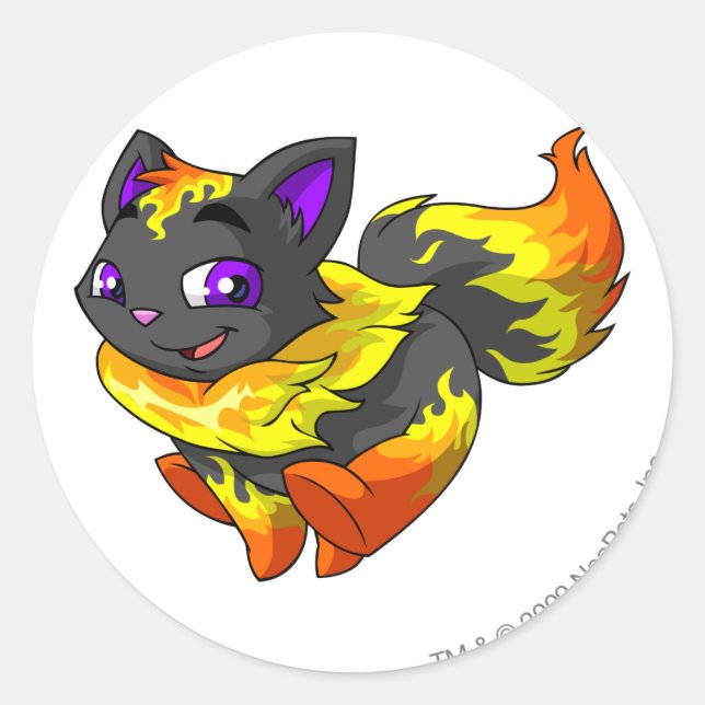 Sticker Rond Wocky Fire (Devant)