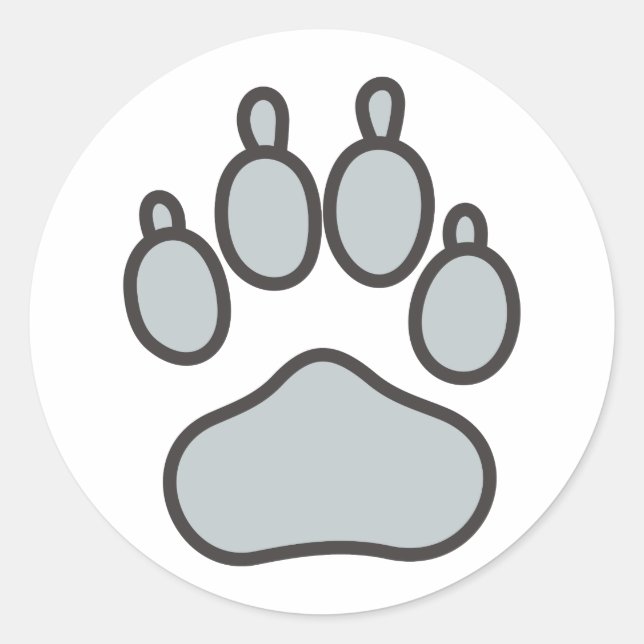 Sticker Rond Wolf Paw (Devant)