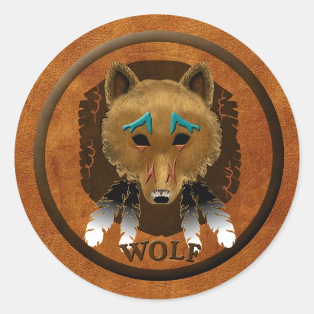 Sticker Rond Wolf Spirit (Devant)