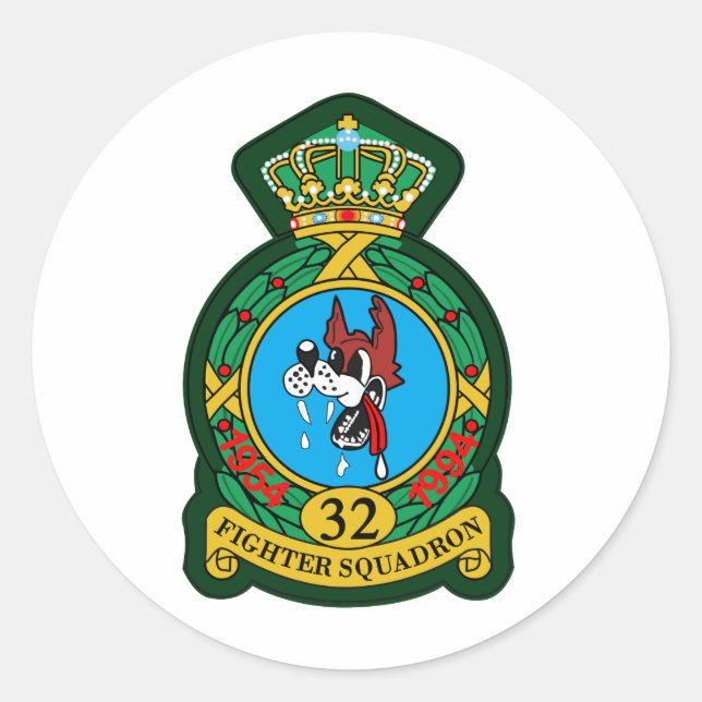 Sticker Rond Wolfhounds du 32e Escadron de chasseurs (tactique) (Devant)