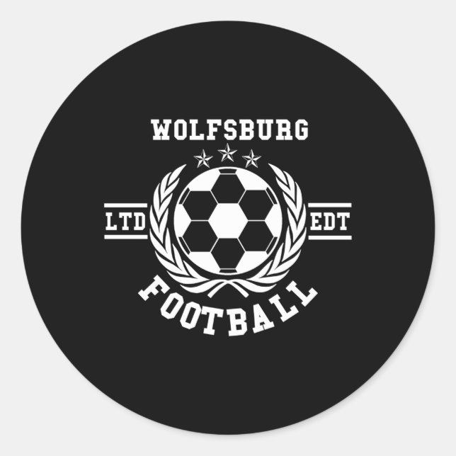 Sticker Rond Wolfsburg Soccer Jersey (Devant)