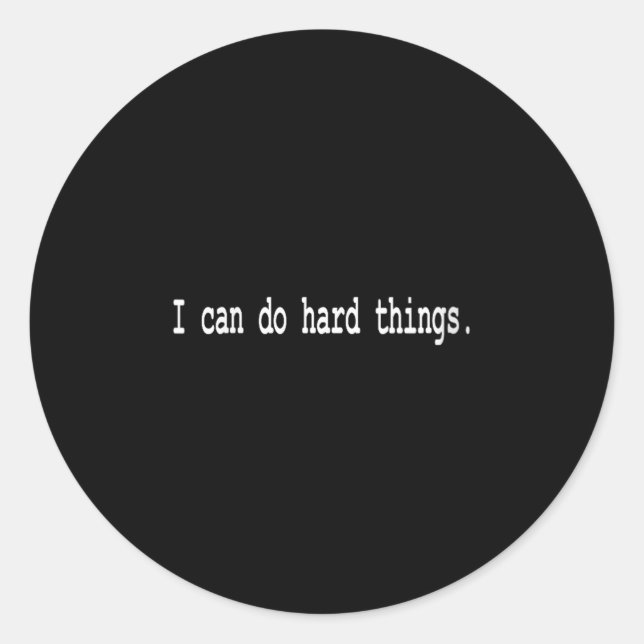 Sticker Rond Womens I Can Do Hard Things V-neck  (Devant)