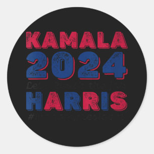 Sticker Rond Womens Kamala 2024 Harris Vote