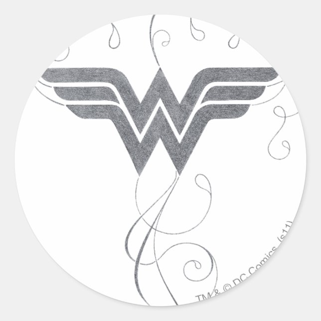 Sticker Rond Wonder Woman | logo Beauty Bliss (Devant)