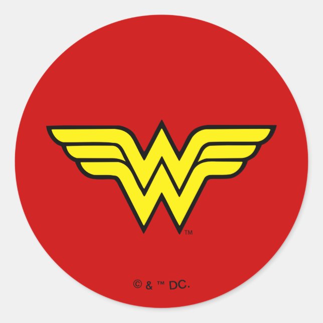 Sticker Rond Wonder Woman | Logo classique (Devant)