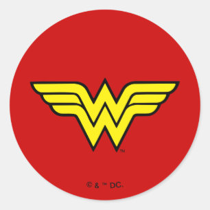 Sticker Rond Wonder Woman   Logo classique