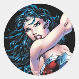 Sticker Rond Wonder Woman Swning Sword